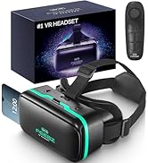 FEEBZ 3D VR Headset for Kids 2.0 + Android Remote - for iPhone &amp; Android Phones | with 3D VR Vide...