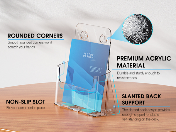 Acrylic Brochure Holder 8.5 x 11 inch
