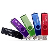 16GB Flash Drive 5 Pack ENUODA Thumb Drives 16GB Swivel Design USB 2.0 Memory Stick Jump Drive Pe...