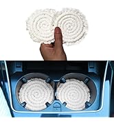 Boho Car Coasters for Cup Holders, 2PC Cup Coasters for Car, Absorbent Macrame Drink Coaster, Cut...