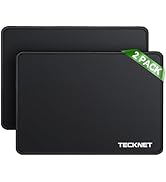 TECKNET 2 Pack Mouse Pad with Anti-fray Stitchin, Waterproof Surface &amp; Non-Slip Rubber Base with ...