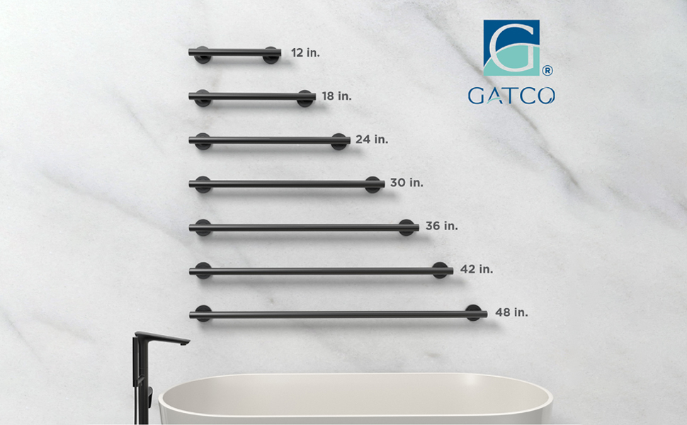 saftey grab bars size compare 