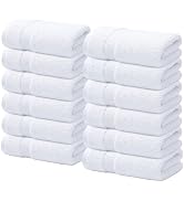 Infinitee Xclusives Luxury Wash Cloths for Showering [13x13] – 100% Cotton Washcloths [Pack of 12...