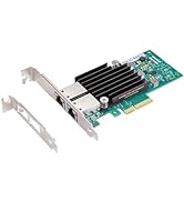 XikeStor 10Gb NIC PCI-E Network Card for Intel X550-T2, Dual RJ45 Port, 10G PCI Express Ethernet ...