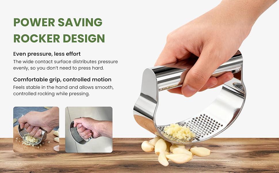 Stainless Steel Garlic Press Rocker