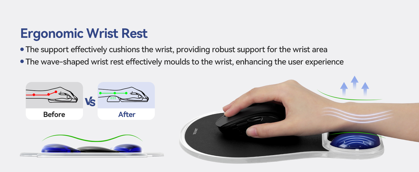 mouse pad with wrist rest