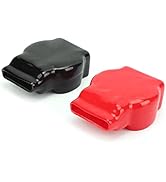 Battery Terminal Covers, 1Pair Universal Car Battery Post Cover Positive Negative Top Post Wire C...