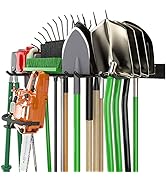 Godboat Garage Storage, Garden Tool Organizer, 4 Hooks Garage Organization, Garage Shelving Wall ...