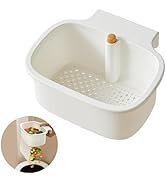 Kitchen Sink Drain Strainer Basket - Hanging Sink Drain Basket with One-Touch Drain Mesh, Kitchen...
