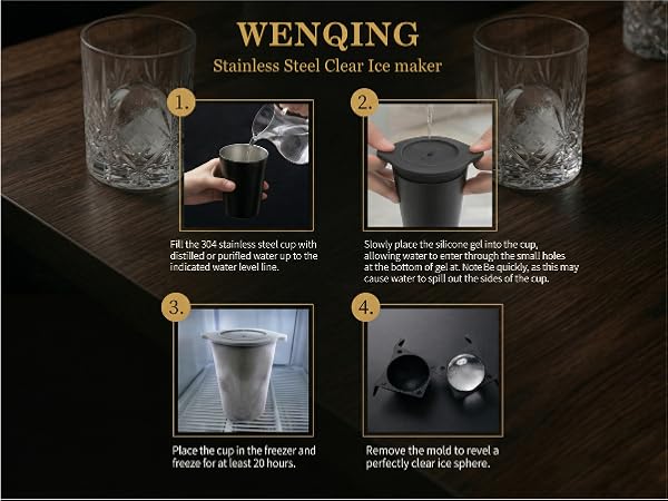 Clear Ice Cube Maker for Whiskey &amp;amp; Cocktails