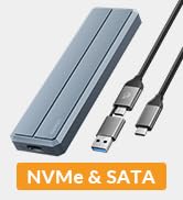 iDsonix M.2 NVMe SATA SSD Enclosure Adapter, Aluminum NVMe Enclosure USB A&amp;C 3.2 Gen 2 10Gbps and...