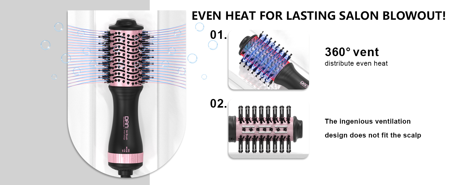 travel essentials, dual voltage hair dryer brush ,blow dryer brush