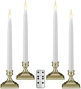 612 Vermont Battery Operated LED Window Candles with Timer, Remote Control, Warm White Flicker or...
