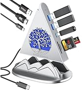 USB C Hub, 8-in-1 USBC to USB Hub Compatible with MacBook, iMac, iPad, Surface, XPS, and Other Ty...