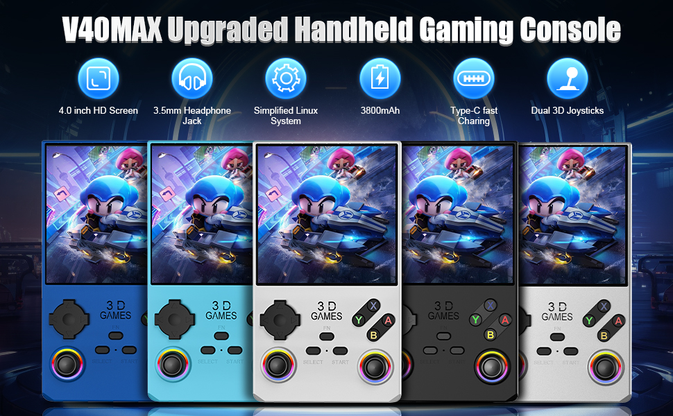 Retro Handheld Game Console Classic GamesSimulators IPS Screen Portable Pocket Arcade Console