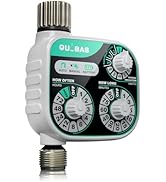 QUOBAS Mechanical Dial Hose Timer, Waterproof Sprinkler Timer with Rain Delay/Auto/Manual Modes f...