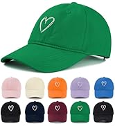 Zando Trendy Valentines Heart Baseball Caps for Women Men Girls Dad Adjustable Cute Cotton Ball C...