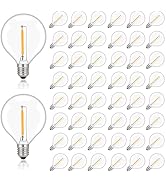 ALAMPEVER G40 LED Replacement Light Bulbs for String Lights, Shatterproof Globe Bulbs, 5W Equival...