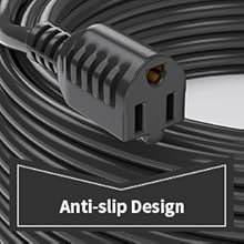 outdoor extension cord waterproof black 16/3 gauge heavy duty outside extension cord 3 prong 13A