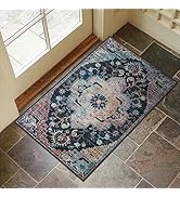Collive Washable Indoor Doormat, Non Slip Retro Floor Mat 24