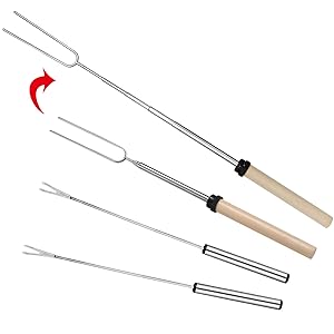 Extendable BBQ forks