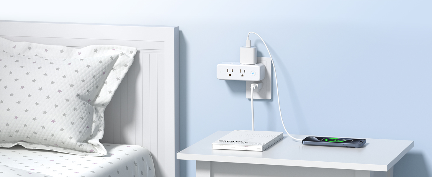 rotating wall outlet extender for bedroom