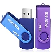 16GB Flash Drive 2 Pack ENUODA Thumb Drives 16GB USB 2.0 Memory Stick Jump Drive Pen Drive for St...