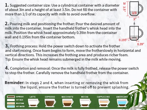 electric milk frother handheld