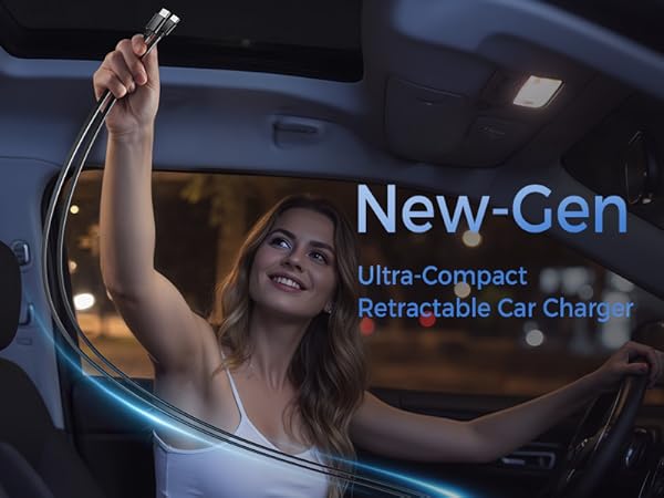 car charger usb c retractable