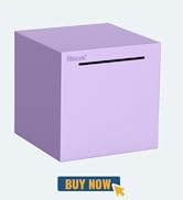 Hicocool Purple Stainless Steel Piggy Bank for Kids Adults, Must Break to Open for Real Money, Un...