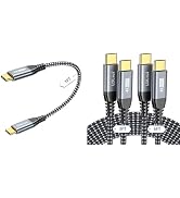 USB C Cable [1FT+3FT+6FT, 3 Pack] 20Gbps High Speed Data Transfer, 4K@60HZ UHD USB C Display Cabl...