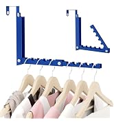 BAKON Over The Door Hangers, Over Door Hooks for Hanging, Small Space Dual Folding Portable Over ...