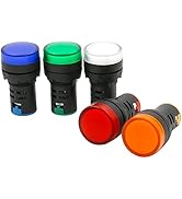 Baomain AD16-22D/S31 AC 220V 20mA Energy Saving LED Indicator Light Green Yellow Red Blue White 5...