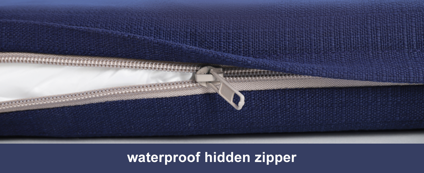 waterproof hidden zipper