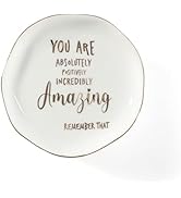YZMICSTAR You Are Amazing Remember That Ring Dish, Inspirational Gifts For Women, Ceramic Jewelry...