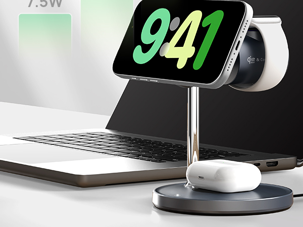 qi2 25w wireless charger 3 way charger for iphone, airpods, apple watch wireless