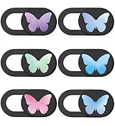 PRESSINART 6Pcs 6 Styles Butterfly Laptop Camera Cover Slide Cute Ultra-Slim Plastic Webcam Priva...