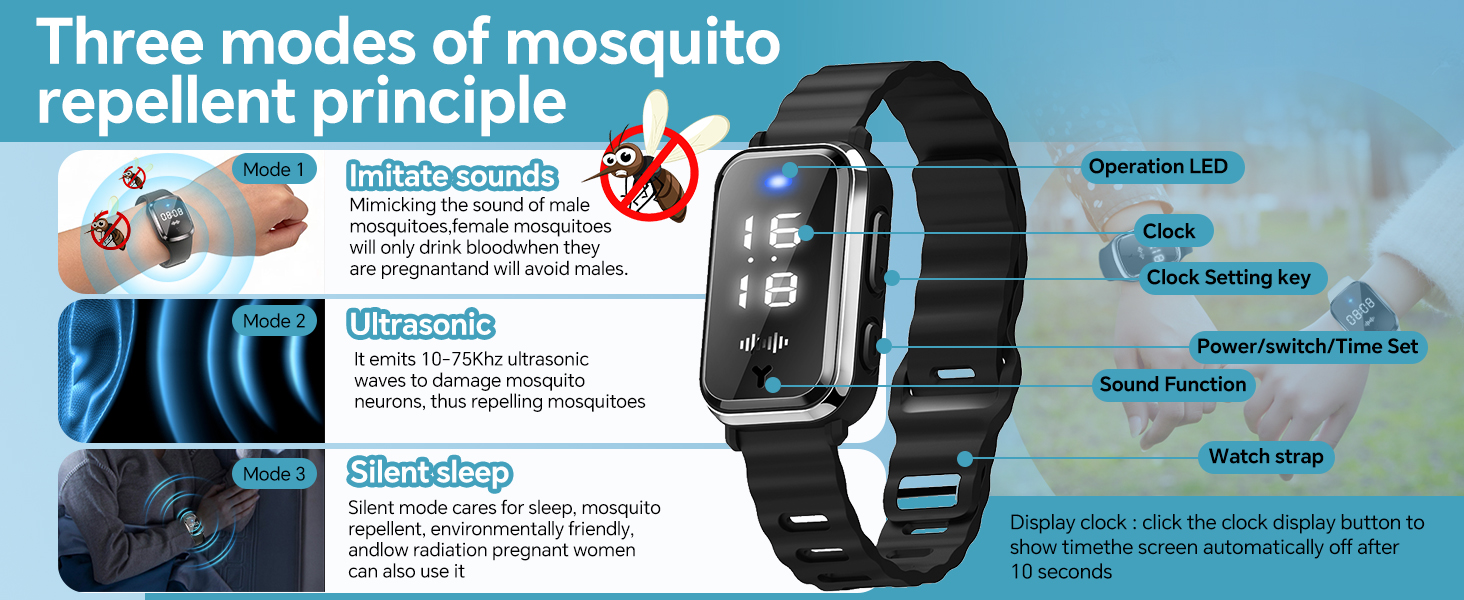Three mosquito repellent modes
