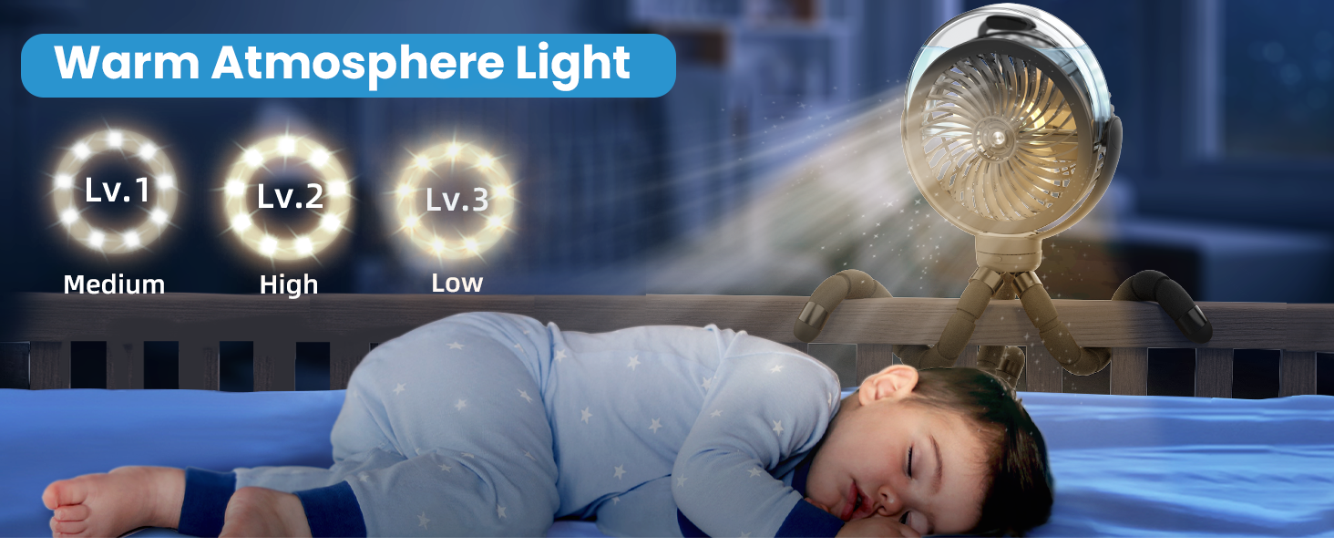 Misting stroller fan