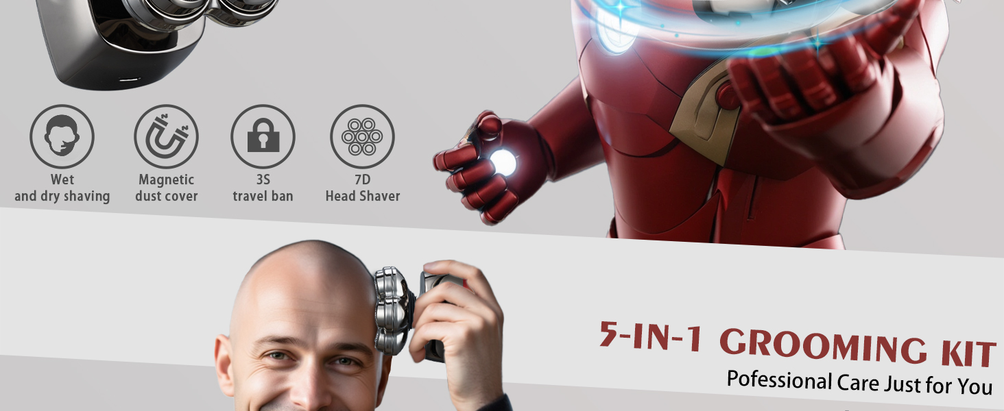 Head Shavers for Bald Men Upgraded Detachable Magnetic Head Shaver