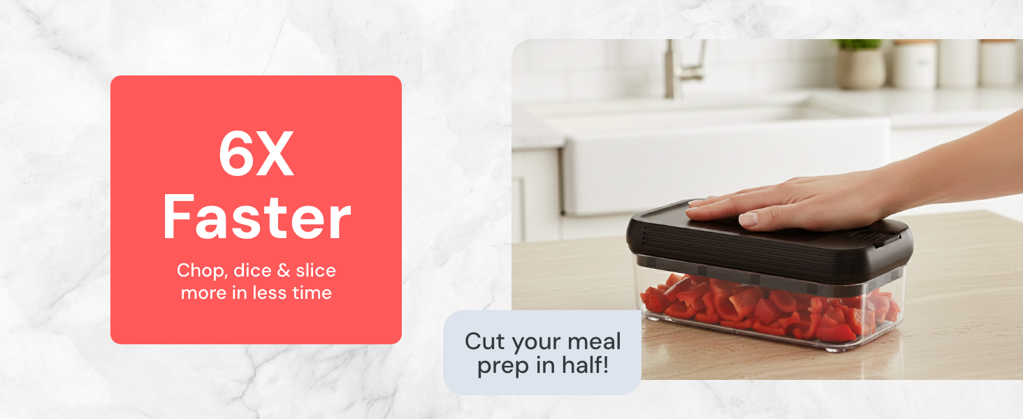 6x faster prep time with Fullstar daily chopper