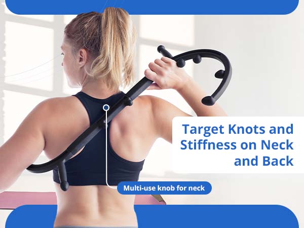 back knot remover, muscle knot release tool, back cane massage tool, trigger point tool, back hook