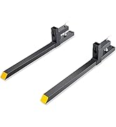 VEVOR 43" Clamp on Pallet Forks, 2000lbs Capacity Tractor Bucket Forks, Heavy Duty Quick Attach P...