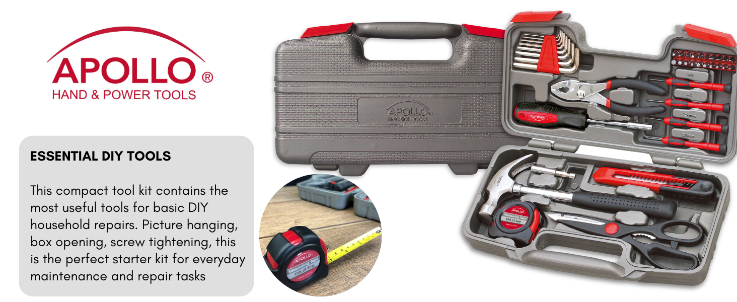 39 piece compact tool set in red