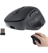 Wireless Mouse Vertical Ergonomic Bluetooth Rechargeable Optical Dual Mode Cordless Mouse with 3 ...