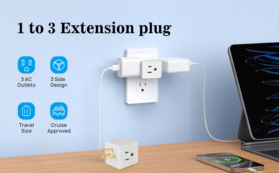 3 Outlet Wall Adapter