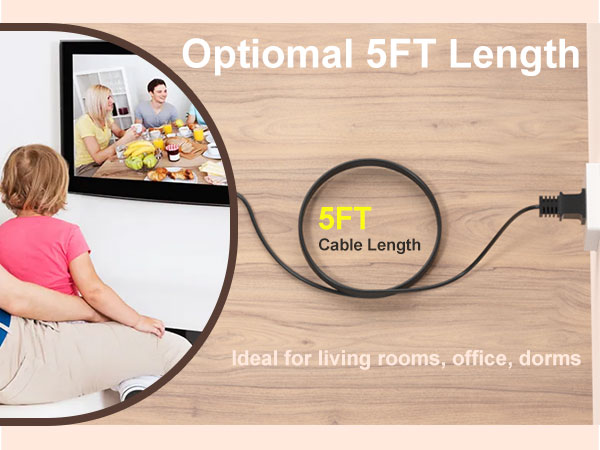 TV Power Cord for Samsung LG TCL Sony TV Power Cable