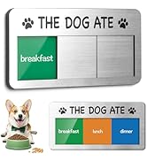 Dog Feeding Reminder Sign with Magnet, Pet Feeding Tracker with Have We Been Fed, Acrylic Slider ...