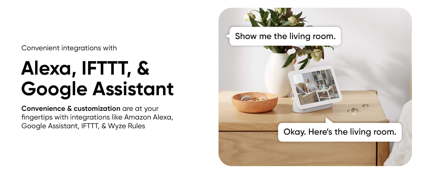 Wyze Indoor Cam Pan Voice Assistants