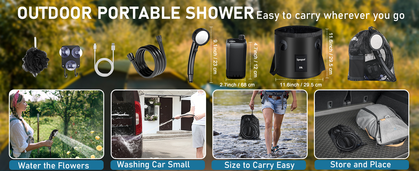 Spopal Portable Shower for Camping